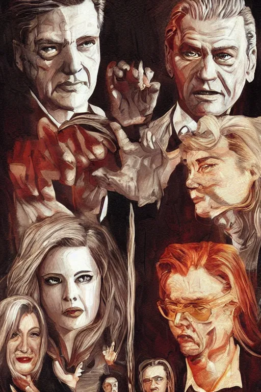 Prompt: Twin Peaks artwork by Massimo Carnevale