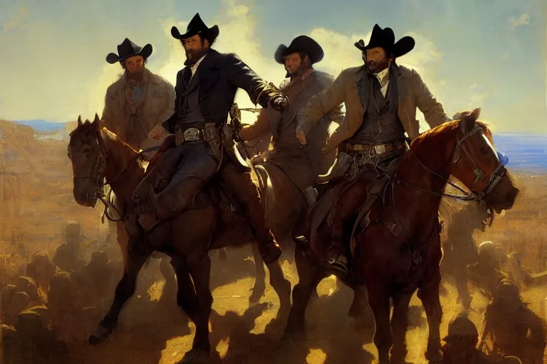 Prompt: the betrayal of arthur morgan by dutch van der linde painting by jon hale!!! francisco goya!! gaston bussiere, craig mullins, j. c. leyendecker, tom of finland