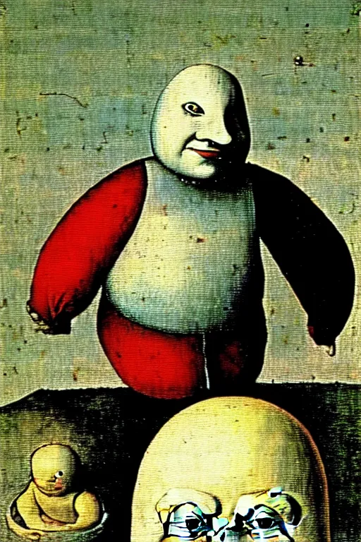 Image similar to hieronymus bosch painting of humpty dumpty