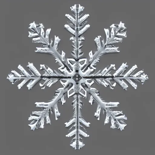 Image similar to snowflake, realistic