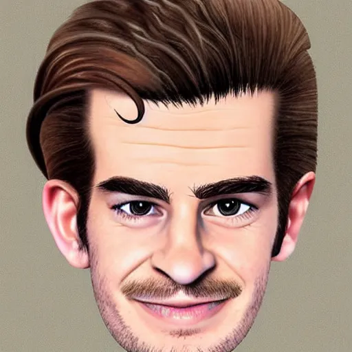 Prompt: andrew garfield caricature