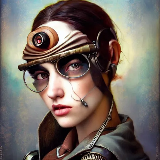 Image similar to lofi steampunk portrait pixar style by Lita Cabellut and Stanley Artgerm and Tom Bagshaw