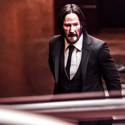 Image similar to charlie white as john wick, 4k, high detail, high-resolution photograph, professional photography, ultra-detail