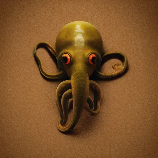 Image similar to hyperrealistic dslr film still of anthropomorphic cephalopod wearing a hat, stunning 8 k octane comprehensive 3 d render, inspired by istvan sandorfi & greg rutkowski & unreal engine, perfect symmetry, dim volumetric cinematic lighting, extremely hyper - detailed, extremely lifelike attributes & lifelike texture, intricate, masterpiece, artstation, stunning