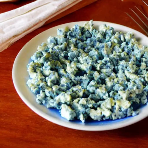 Image similar to A dish made of blue cheese