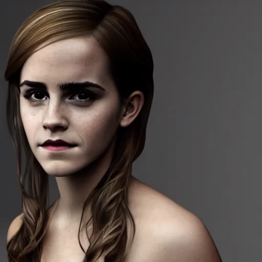 Image similar to emma watson, 8 k, depthmap, 3 d