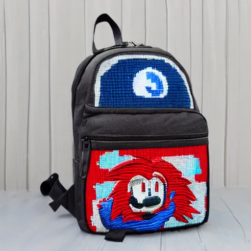 Image similar to a backpack embroidery Barack Obama sonic the hedgehog super Mario