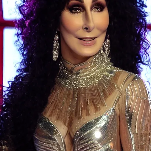 Image similar to a still of cher