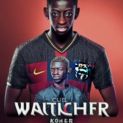 Prompt: Ousmane Dembélé from Barcelona as The Witcher