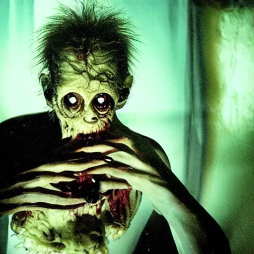 Image similar to b - grade horror film budget production a very strange creature made of cronenberg