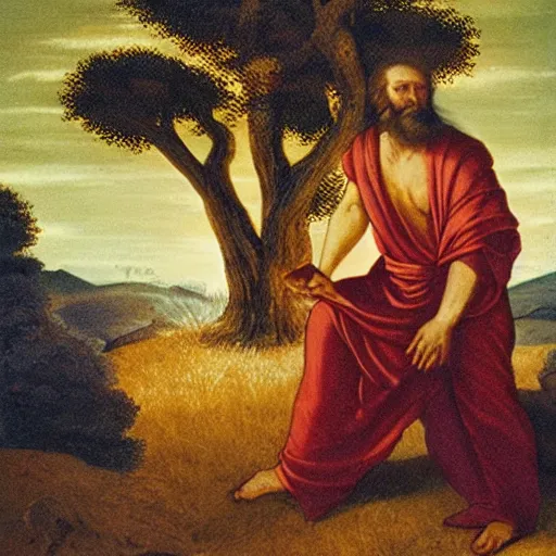 Image similar to moses and the burning bush