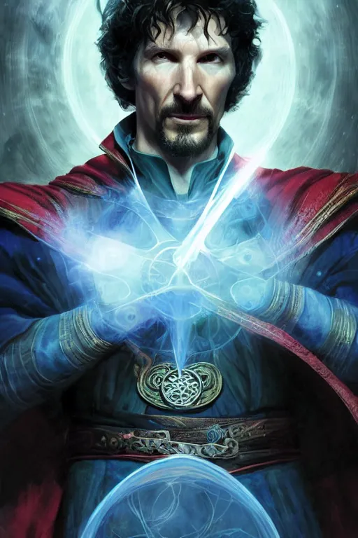 Image similar to Portrait of Todd Howard as Doctor Strange highly detailed, marvel comics, dark, intricate, highly detailed, smooth, artstation, digital illustration by Ruan Jia and Mandy Jurgens and Artgerm and Wayne Barlowe and Greg Rutkowski and Zdislav Beksinski