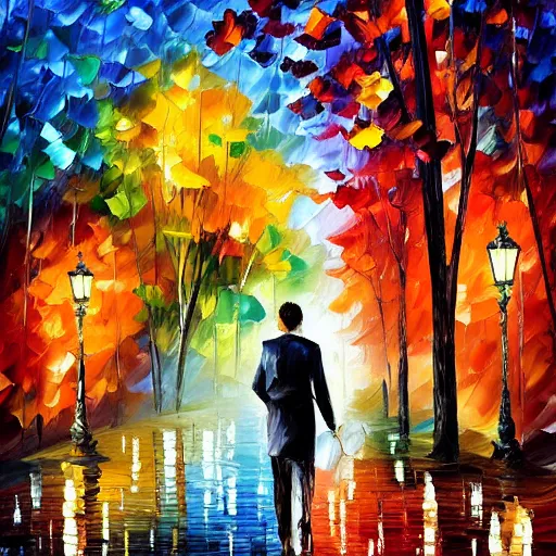 Prompt: a portrait of a character in a scenic environment by Leonid Afremov