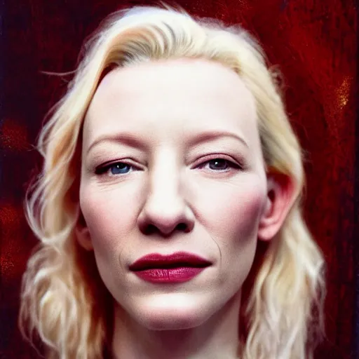 Prompt: realistic expired kodak film portrait of albino kate blanchett mix, hyperrealism, hypermaximalism, photorealistic, detailed, atmospheric, 8 k, award winning photography, cinematic