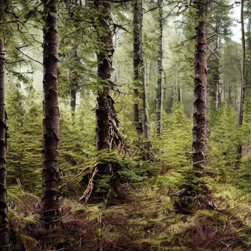Prompt: The scottish caledonian forest has been restored, national geographic film