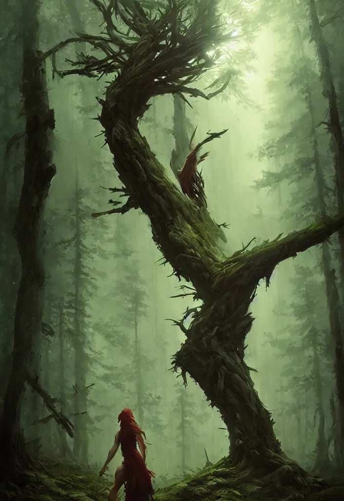 Image similar to Spirit soul of forest, by Greg Rutkowski