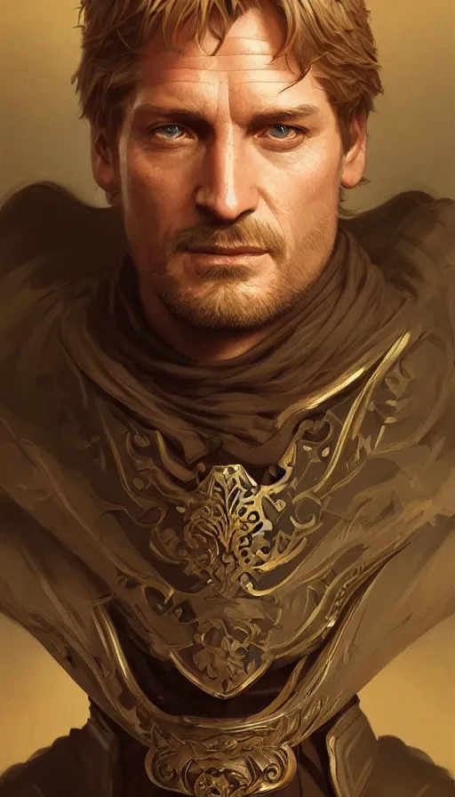 Image similar to sir jamie lannister , intricate, highly detailed, digital painting, artstation, concept art, smooth, sharp focus, illustration, Unreal Engine 5, 8K, art by artgerm and greg rutkowski and alphonse mucha