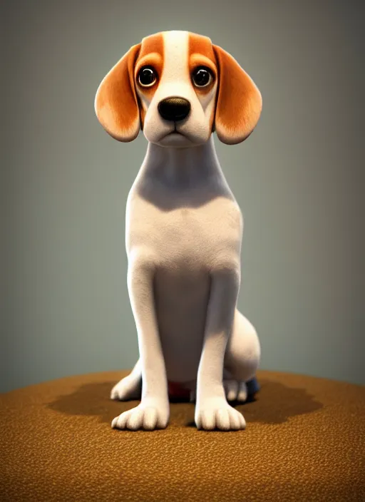 Prompt: beagle puppy, paul kidby, octane render, highly detailed, rim light, art, cinematic lighting, very coherent, hyper realism, high detail, 8 k