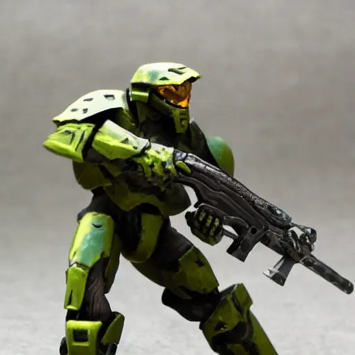 Image similar to halo 3 enemies as warhammer tabletop figurines