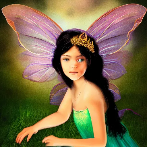 Prompt: portrait of fairy princess