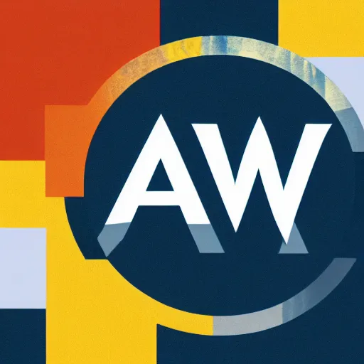 Prompt: a and w abstract logo