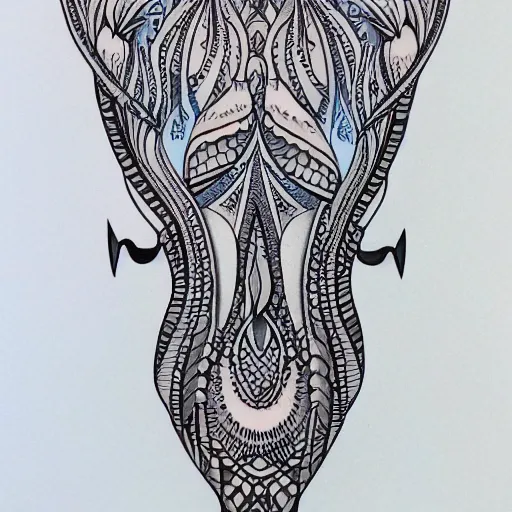 Image similar to white whale, spermwhale, cachalot, awardwinning elegant modern tattoo design peyote colored sketch on white background