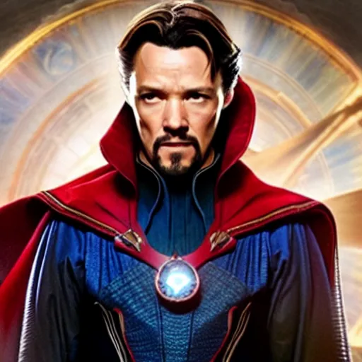 Image similar to film still of Joseph Gordon Levitt as doctor strange in new avengers film, 4k