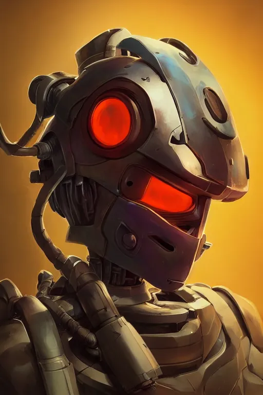 Image similar to epic mask helmet robot ninja portrait stylized as fornite style game design fanart by concept artist gervasio canda, behance hd by jesper ejsing, by rhads, makoto shinkai and lois van baarle, ilya kuvshinov, rossdraws global illumination radiating a glowing aura global illumination ray tracing hdr render in unreal engine 5