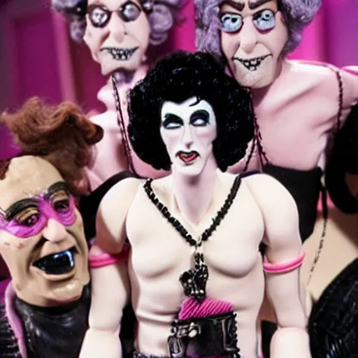 Image similar to frank - n - furter claymation