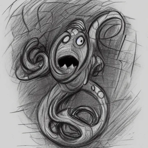 Prompt: milt kahl pencil sketch yog - sothoth ripping souls into the infinite void