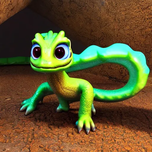 Image similar to adorable baby dragon, beautiful, colorful, cute, big eyes, rendered in octane, unreal engine