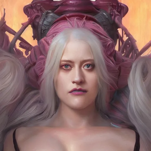 Prompt: Olivia Taylor Dudley as Shalltear Bloodfallen, detailed, centered, digital painting, artstation, concept art, donato giancola, Joseph Christian Leyendecker, WLOP, Boris Vallejo, Breathtaking, 8k resolution, extremely detailed, beautiful, establishing shot, artistic, hyperrealistic, beautiful face, octane render, cinematic lighting, dramatic lighting, masterpiece