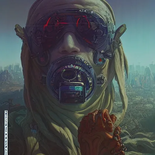 Image similar to akah 0 c 0 k apocalyptic cyberpunk medium shot by gaston bussierre and charles vess and james jean and erik jones and rhads, inspired by rick and morty, epic, funny, huge scale, beautiful fine face features, intricate high details, sharp, ultradetailed