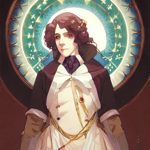 Prompt: symmetry!! portrait of george washington as an anime girl by krenz cushart and mucha and akihito yoshida and greg rutkowski,