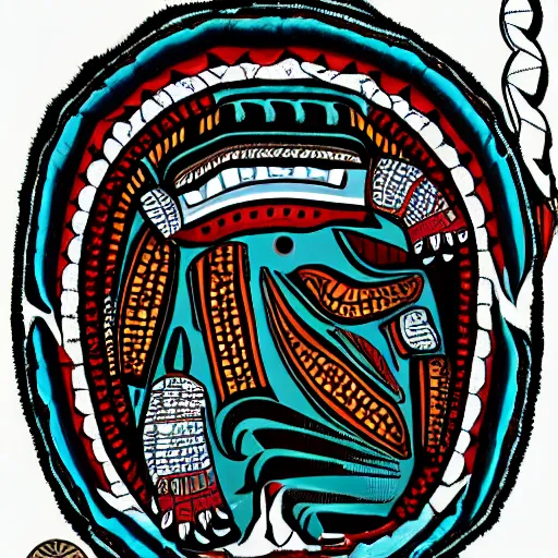 Image similar to Chinook King in Haida Tlingit art style