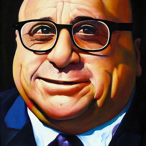 Image similar to Danny Devito painting by James-Jean-etherealianno