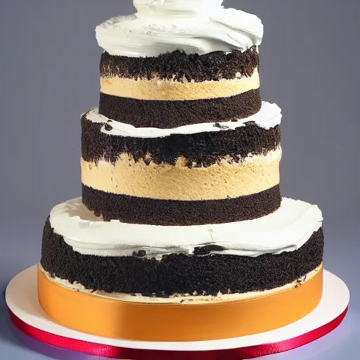 Image similar to a mountain made of cake