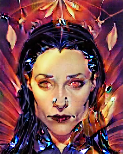 Prompt: beautiful stella maeve magician, black magic spells, in the style of joshua middleton, rafeal albuquerque comicbook cover art, phil noto, creepy pose, spooky, symmetrical face and body, volumetric lighting, cinematic lighting, detailed realistic symmetrical eyes, insanely detailed and intricate elegant, autumn leaves