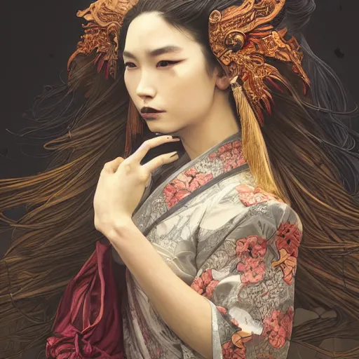 Prompt: a Photorealistic dramatic fantasy render of a beautiful woman wearing a beautiful intricately detailed Japanese Cat Kitsune mask and clasical Japanese Kimono by WLOP,Artgerm,Greg Rutkowski,Alphonse Mucha, Beautiful dynamic dramatic dark moody lighting,shadows,cinematic atmosphere,Artstation,concept design art,Octane render,8K The seeds for each individual image are: [2766025382, 229181853, 3328656952, 428453174, 2826062116, 2380081878, 2188610718, 3615412749, 2837083311]