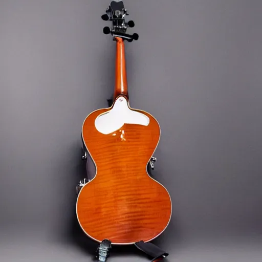 Prompt: guitar in cello shape