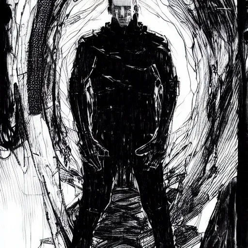 Image similar to Joe Biden looking sinister, by Tsutomu Nihei, highly detailed