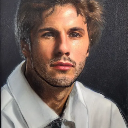 Image similar to portrait of luc lecointre, handsome, 4 k, high quality, ultra realistic