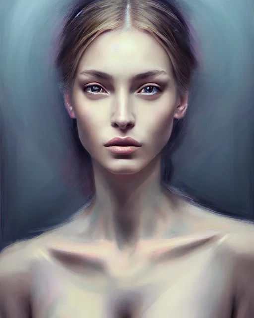 portrait of a beautiful woman, enigmatic beauty, head | Stable ...