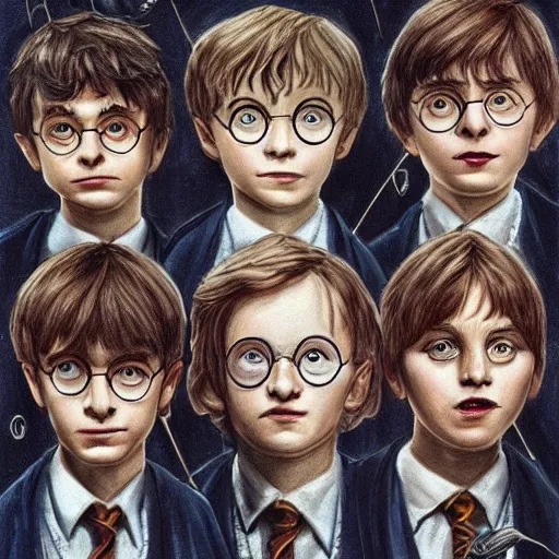 Image similar to a detailed portait of harry potter