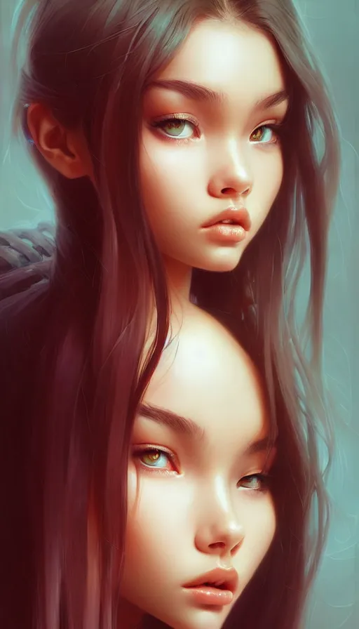 Image similar to madison beer girl portrait, made by stanley artgerm lau, wlop, rossdraws, james jean, andrei riabovitchev, marc simonetti, yoshitaka amano, beksinski artstation, cgsociety