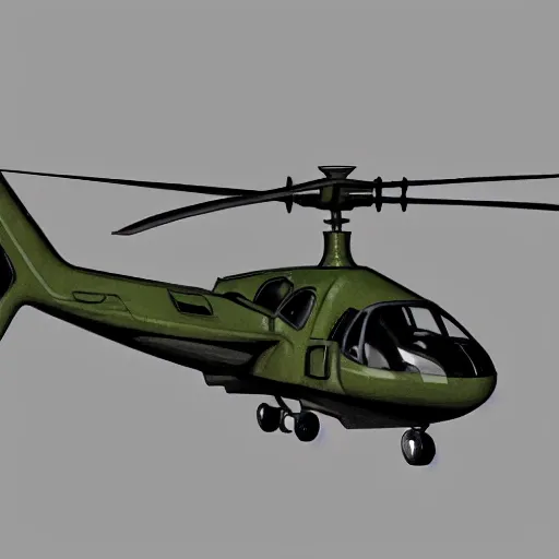 Prompt: futuristic military cargo helicopter concept art