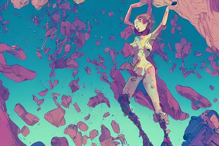 Prompt: a study of cell shaded cartoon of one single girl standing on the left side of a beach, illustration, wide shot, vibrant colors, post grunge, concept art by josan gonzales and wlop, by james jean, Victo ngai, David Rubín, Mike Mignola, Laurie Greasley, highly detailed, sharp focus, alien, Trending on Artstation, HQ, deviantart, art by artgem