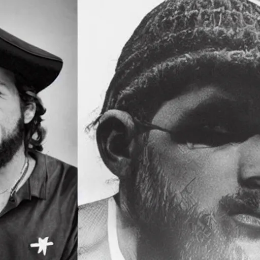 Prompt: lebron james as che guevara, heroicia, inspiring, photograph