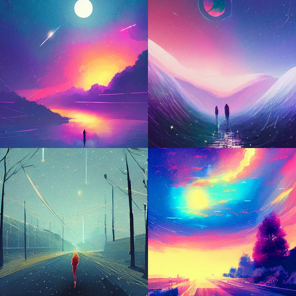 Prompt: stardust, Alena Aenami, Artstation