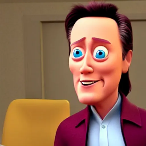 Prompt: Christopher Walken as a Pixar character